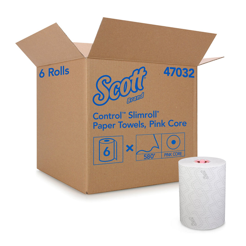 Scott Control Slimroll White Paper Towel, 8 Inch x 580 Foot, 6 Rolls per Case -Case of 6 Scott Control Slimroll White Paper Towel, 8 Inch x 580 Foot, 6 Rolls per Case -Case of 6