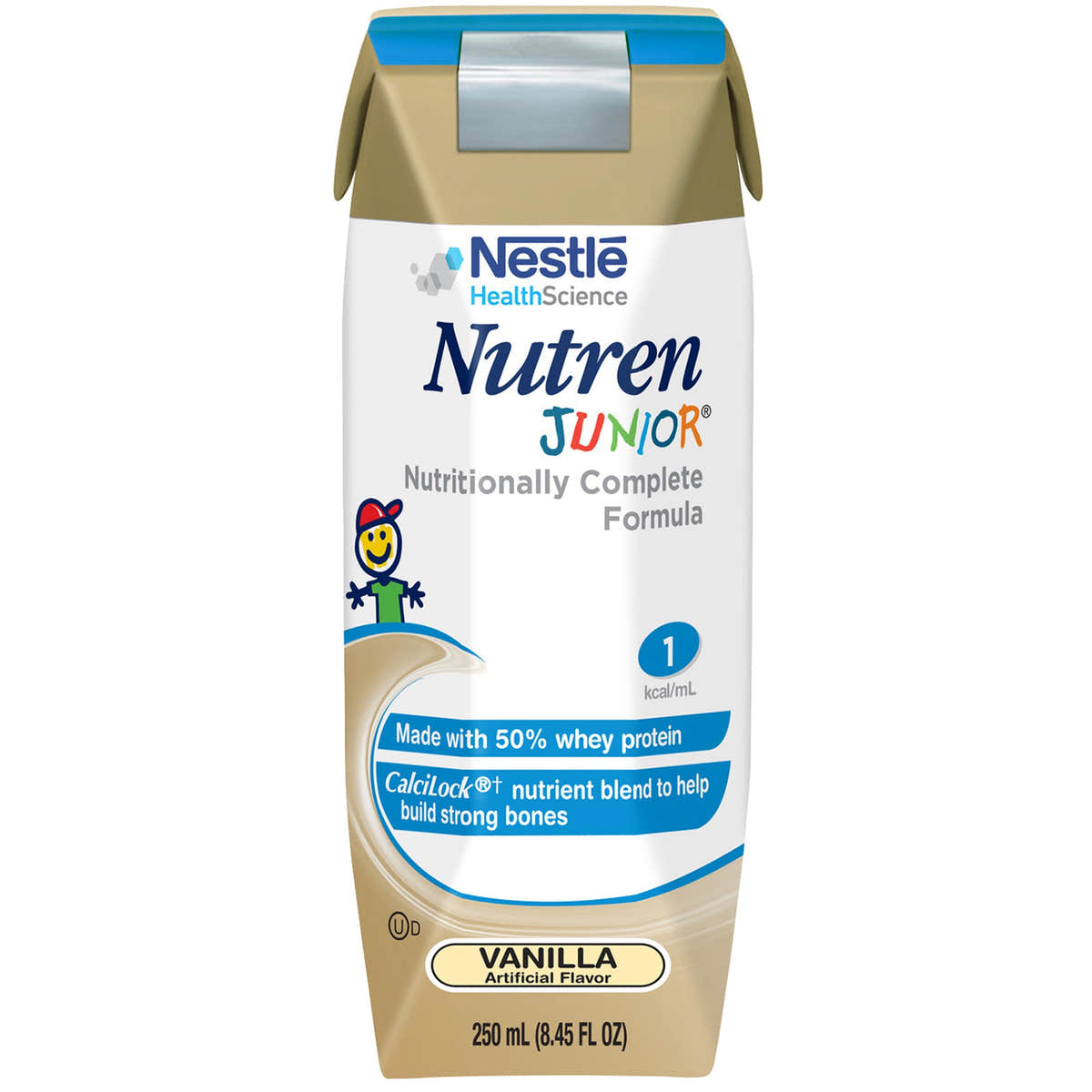 Nutren Junior Pediatric Ready to Use Oral Supplement / Tube Feeding Formula, Vanilla, 8.45 oz. Tetra Prisma -Case of 24 Nutren Junior Pediatric Ready to Use Oral Supplement / Tube Feeding Formula, Vanilla, 8.45 oz. Tetra Prisma -Case of 24