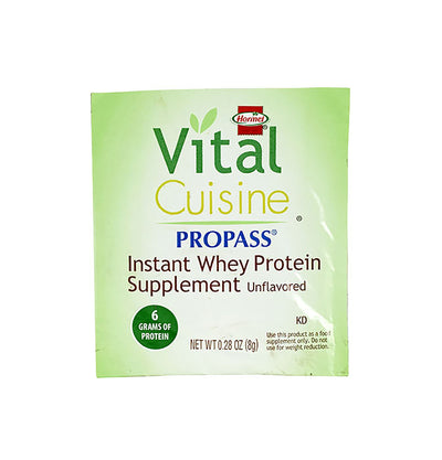 Vital Cuisine ProPass Instant Whey Protein Supplement, 0.28 oz. Packet -Case of 100 Vital Cuisine ProPass Instant Whey Protein Supplement, 0.28 oz. Packet -Case of 100
