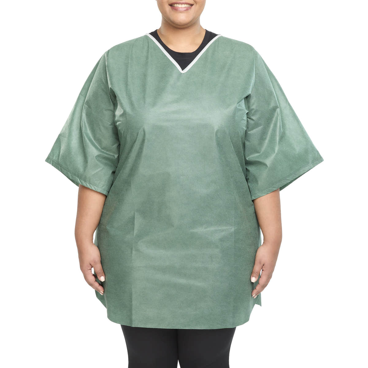 Graham Medical Scrub Shirt Without Pockets Short Sleeve, 3X-Large Green -Case of 30 Graham Medical Scrub Shirt Without Pockets Short Sleeve, 3X-Large Green -Case of 30