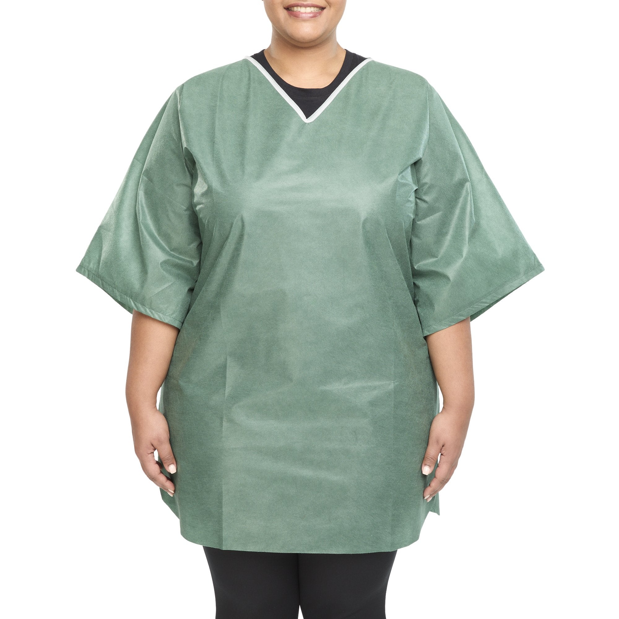 Graham Medical Scrub Shirt Without Pockets Short Sleeve, 3X-Large Green -Case of 30 Graham Medical Scrub Shirt Without Pockets Short Sleeve, 3X-Large Green -Case of 30
