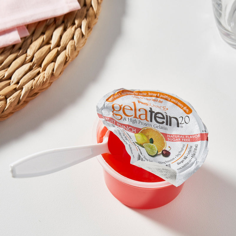 Gelatein 20 High Protein Gelatin Supplement, Fruit Punch, 4 oz. Cup -Case of 36 Gelatein 20 High Protein Gelatin Supplement, Fruit Punch, 4 oz. Cup -Case of 36