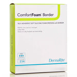 ComfortFoam Border Silicone Adhesive with Border Silicone Foam Dressing, 7-1/5 x 7-1/5 Inch - (7-1/5 X 7-1/5 Inch / Each) ComfortFoam Border Silicone Adhesive with Border Silicone Foam Dressing, 7-1/5 x 7-1/5 Inch - (7-1/5 X 7-1/5 Inch / Each)