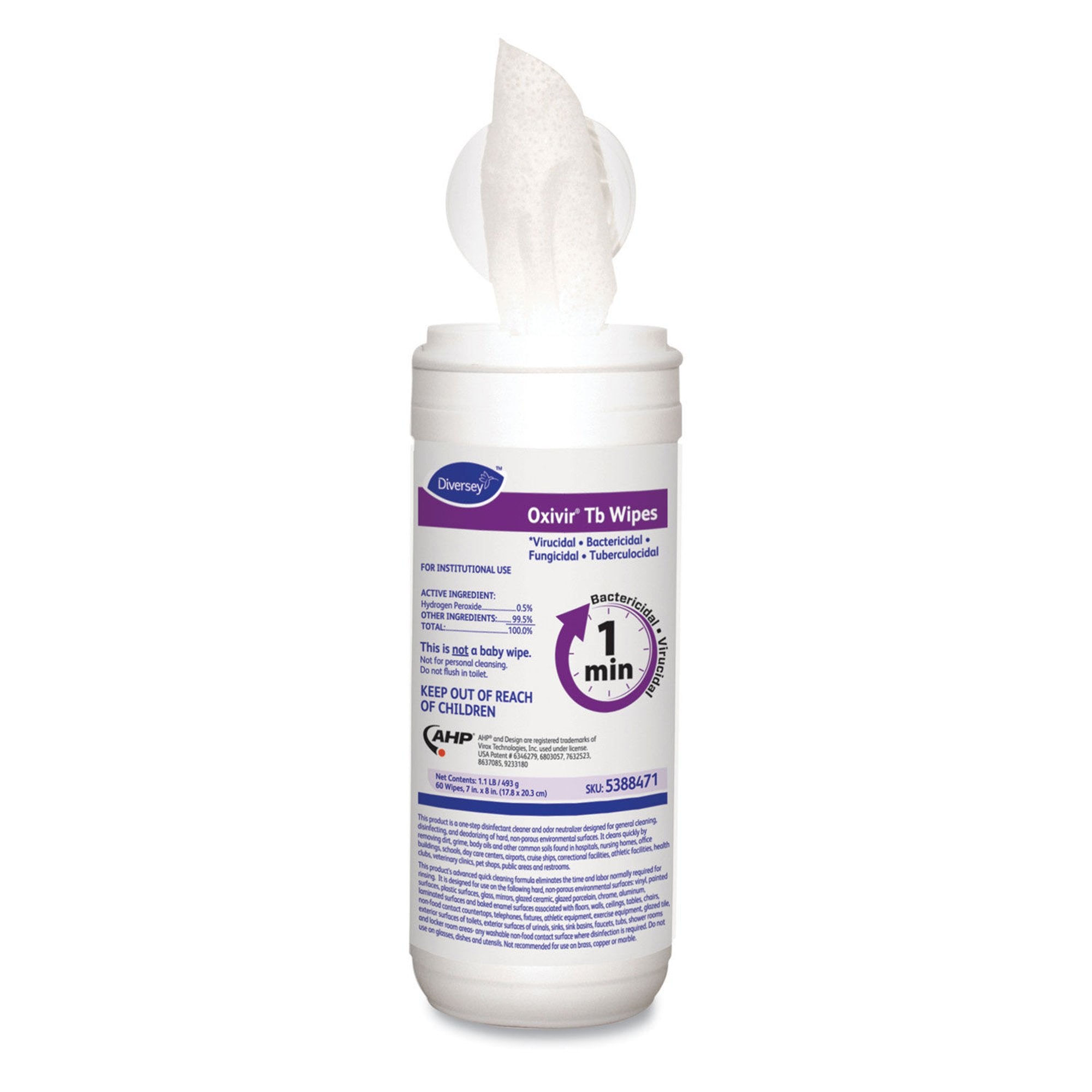Oxivir Tb Surface Disinfectant Cleaner -Box of 60 Oxivir Tb Surface Disinfectant Cleaner -Box of 60