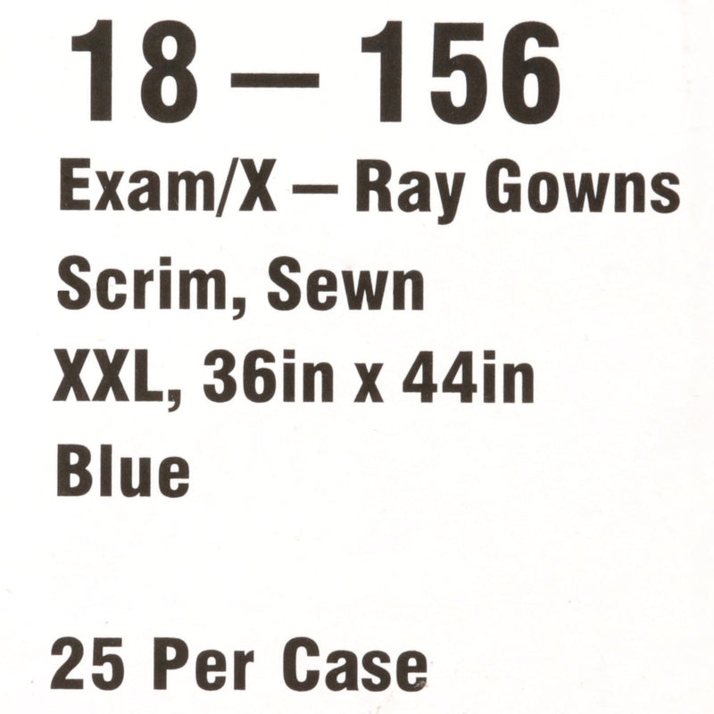 McKesson Patient Exam Gown, 2X-Large, Blue -Case of 25 McKesson Patient Exam Gown, 2X-Large, Blue -Case of 25
