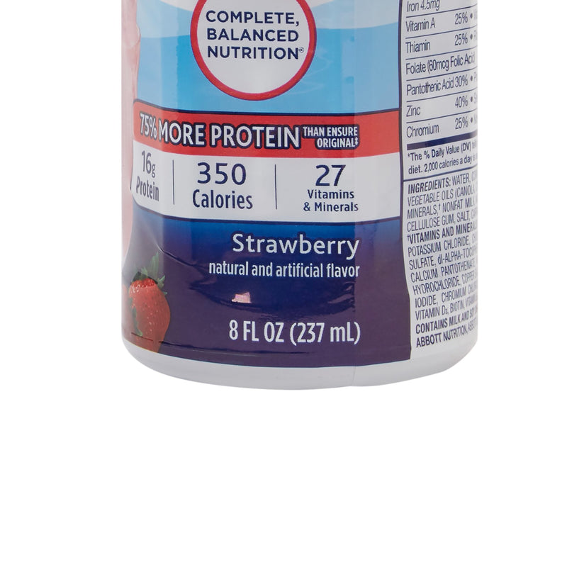 Ensure Plus Nutrition Shake, Strawberry, 8 oz. Bottle -Each Ensure Plus Nutrition Shake, Strawberry, 8 oz. Bottle -Each