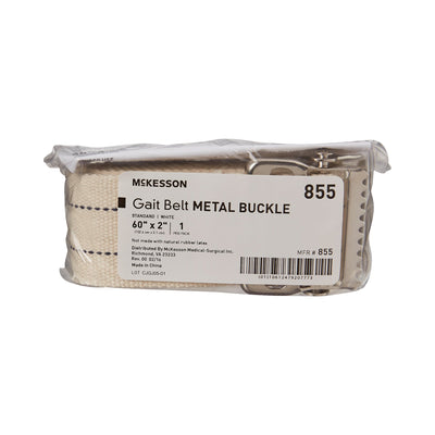 McKesson Gait Belt, 60 Inch, White -Each McKesson Gait Belt, 60 Inch, White -Each