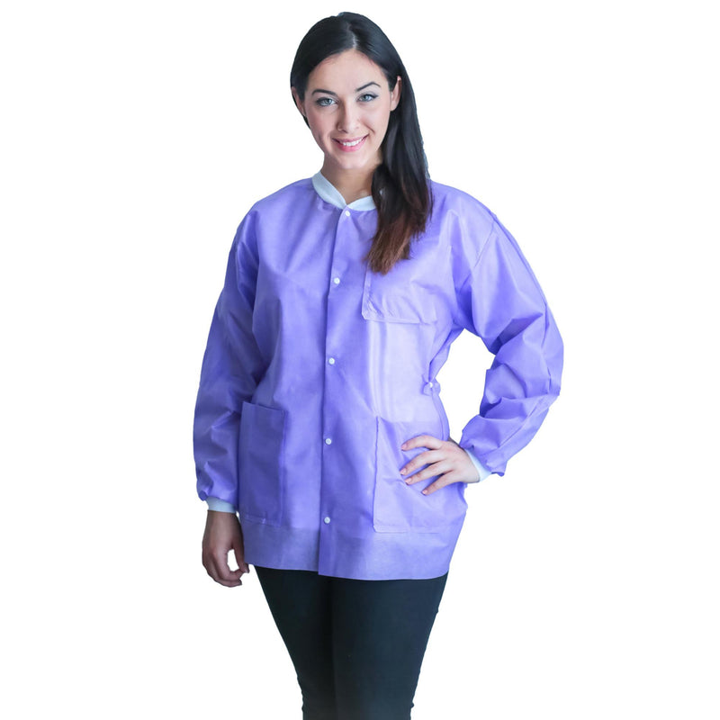 Lab Jacket FitMe Hip Length, Purple, Medium -Bag of 10 Lab Jacket FitMe Hip Length, Purple, Medium -Bag of 10
