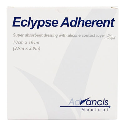 Eclypse Adherent Super Absorbent Wound Dressing, 4 x 4 Inch - 1051551_BX - 1 Eclypse Adherent Super Absorbent Wound Dressing, 4 x 4 Inch - 1051551_BX - 1
