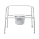 McKesson Fixed Arm Steel Folding Commode Chair, 15½ – 22 Inch -Each McKesson Fixed Arm Steel Folding Commode Chair, 15½ – 22 Inch -Each