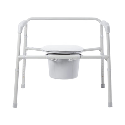 McKesson Fixed Arm Steel Folding Commode Chair, 15½ – 22 Inch -Each McKesson Fixed Arm Steel Folding Commode Chair, 15½ – 22 Inch -Each