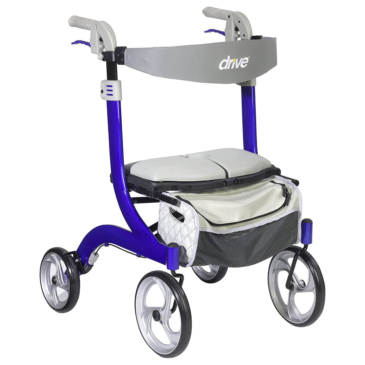 drive Nitro DLX 4 Wheel Rollator, Blue -Each drive Nitro DLX 4 Wheel Rollator, Blue -Each