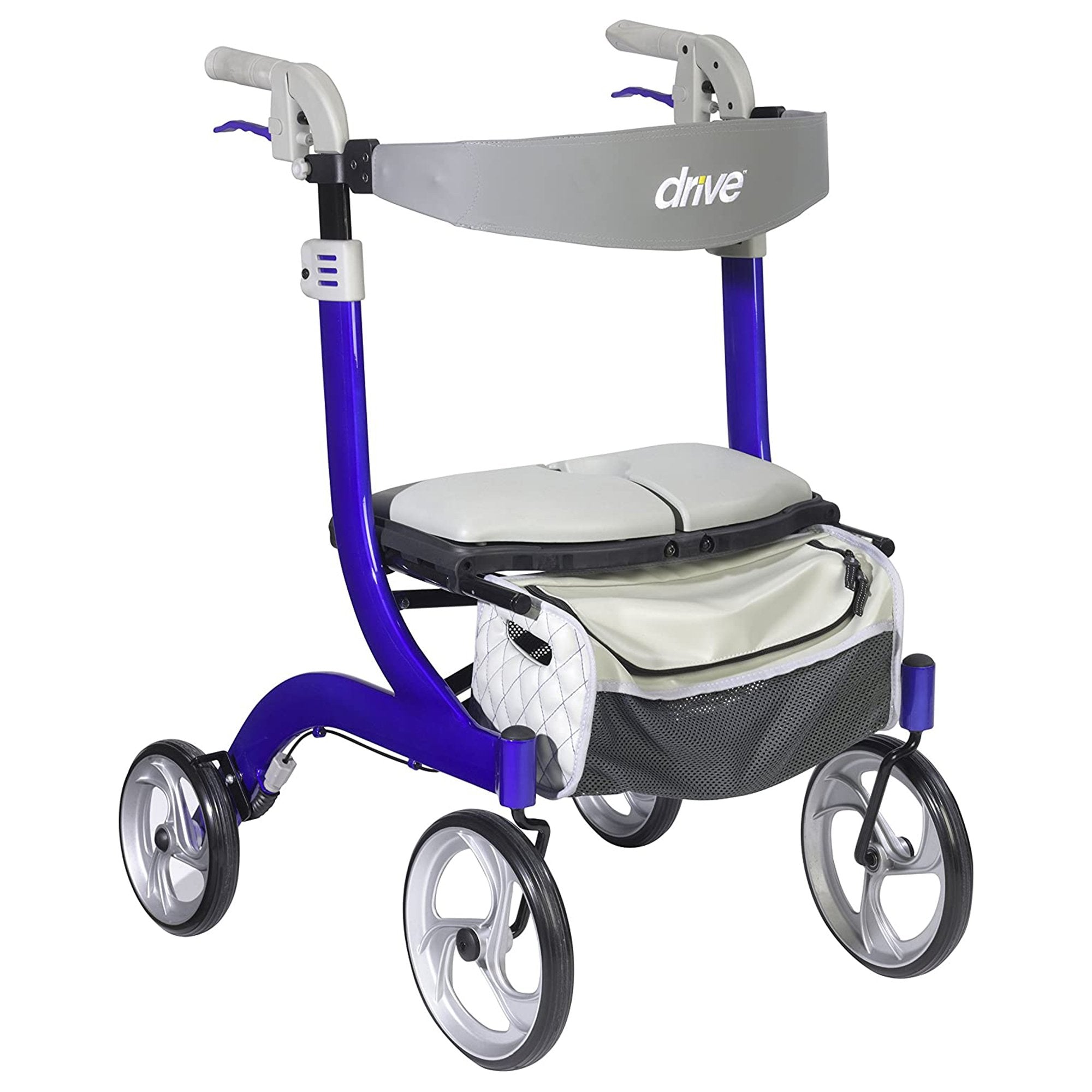 drive Nitro DLX 4 Wheel Rollator, Blue -Each drive Nitro DLX 4 Wheel Rollator, Blue -Each