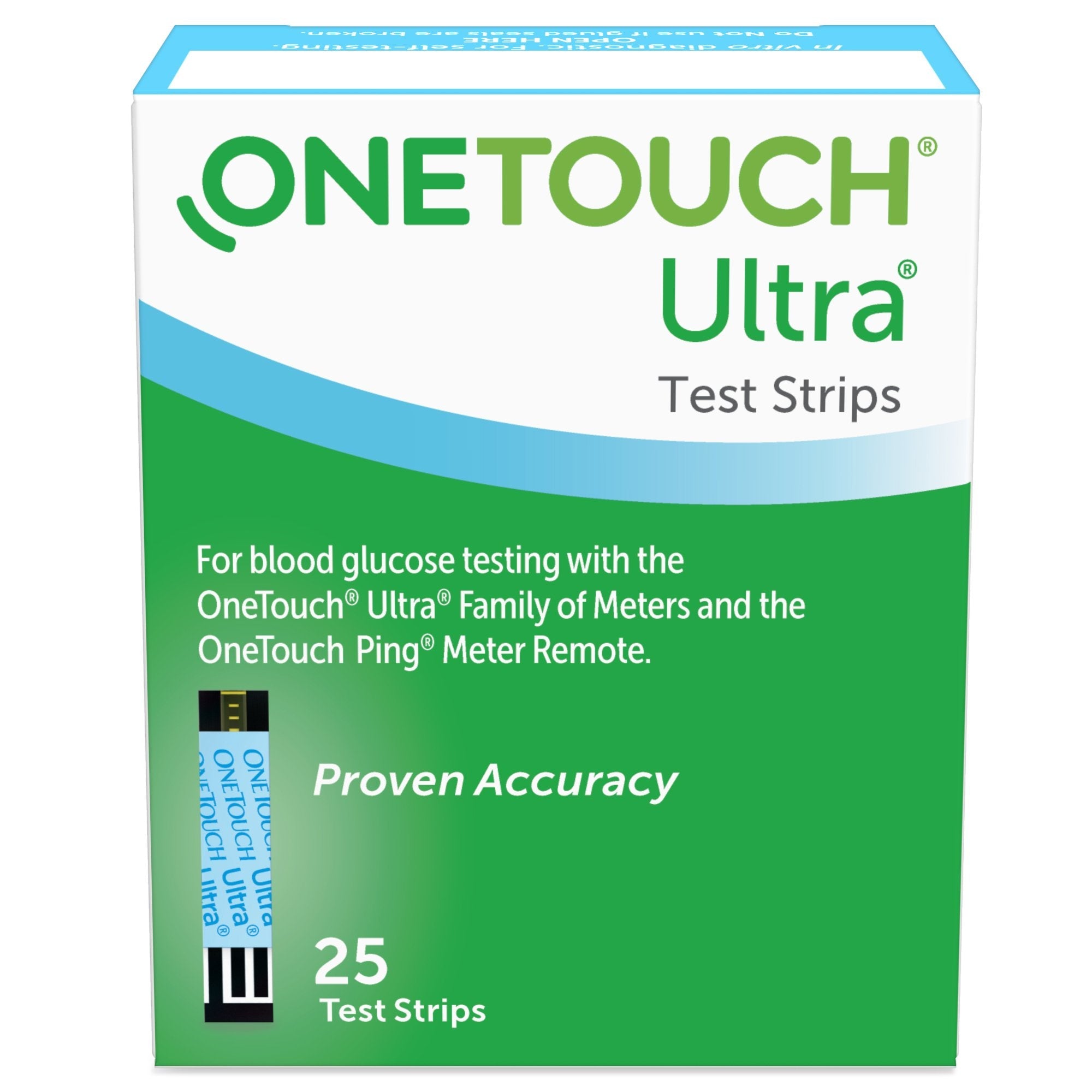 OneTouch Ultra 2 Blood Glucose Test Strips box of 25 OneTouch Ultra 2 Blood Glucose Test Strips box of 25