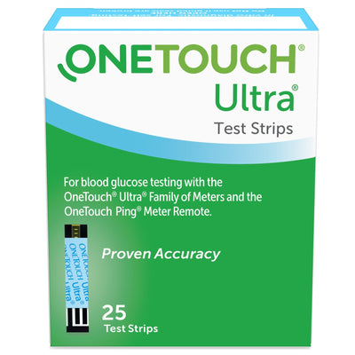 OneTouch Ultra 2 Blood Glucose Test Strips box of 25 OneTouch Ultra 2 Blood Glucose Test Strips box of 25