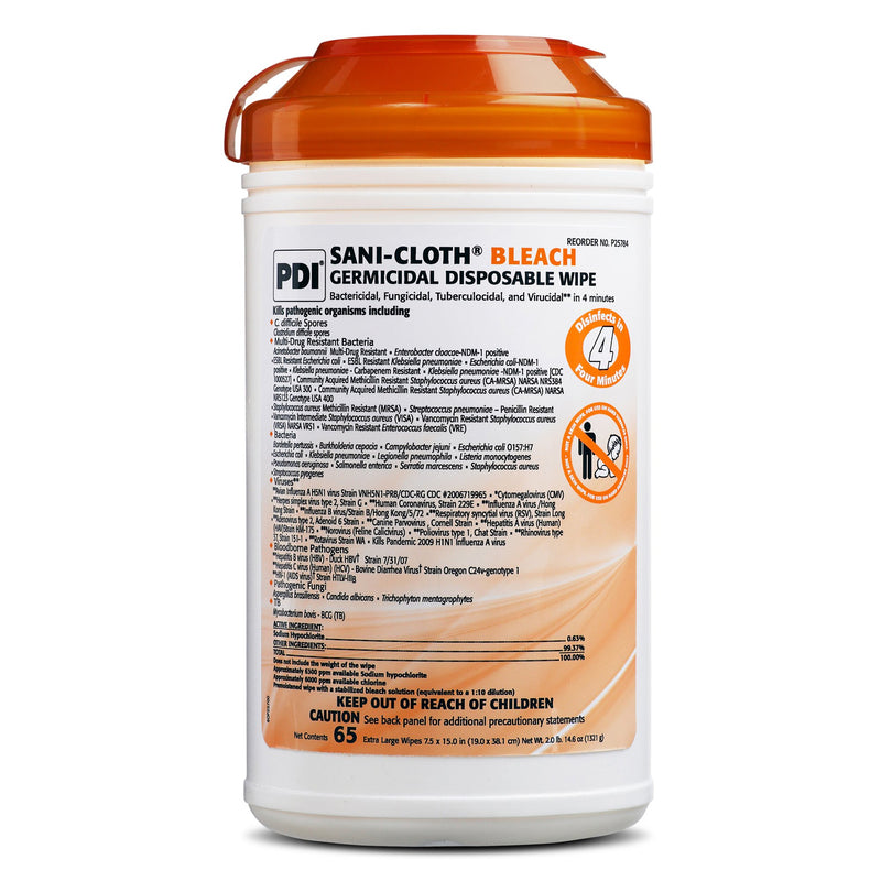 Sani-Cloth Surface Disinfectant Cleaner, 65 Wipes per Canister -Can of 1 Sani-Cloth Surface Disinfectant Cleaner, 65 Wipes per Canister -Can of 1