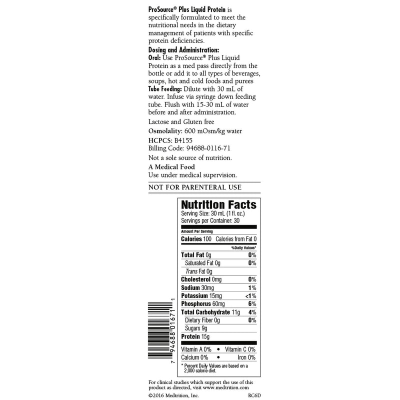 ProSource Plus Protein Supplement, Orange Crème, 32 oz. Bottle -Case of 4 ProSource Plus Protein Supplement, Orange Crème, 32 oz. Bottle -Case of 4