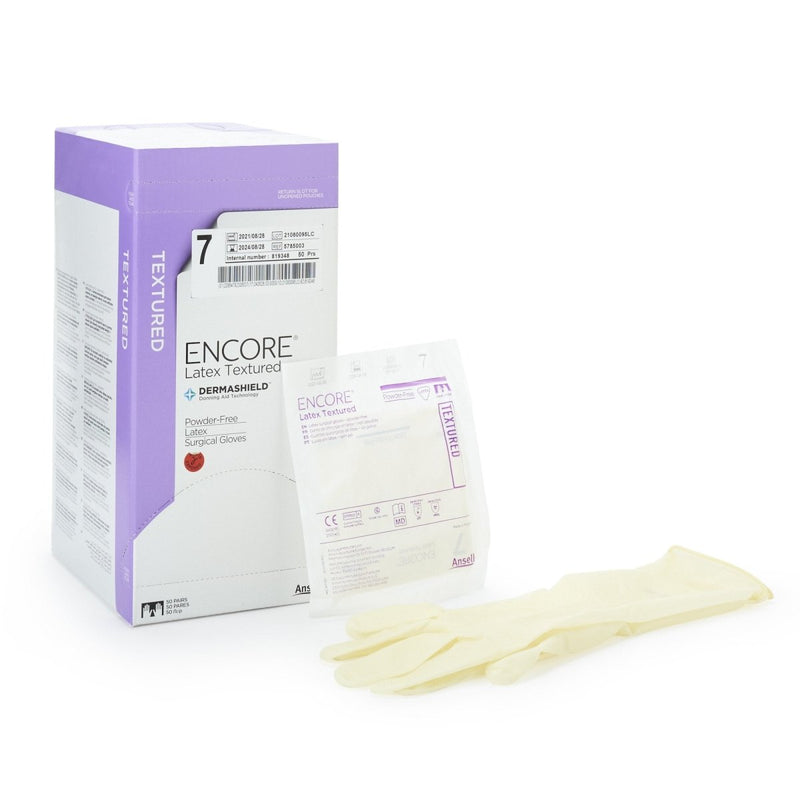 Encore Latex Textured Surgical Gloves - 293295_BX - 3 Encore Latex Textured Surgical Gloves - 293295_BX - 3