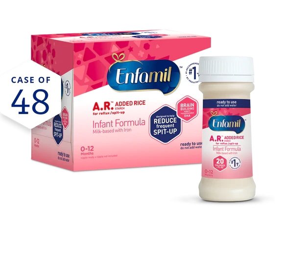 Enfamil A.R. 2 oz. Bottle Ready to Use - 640173_CS - 1 Enfamil A.R. 2 oz. Bottle Ready to Use - 640173_CS - 1