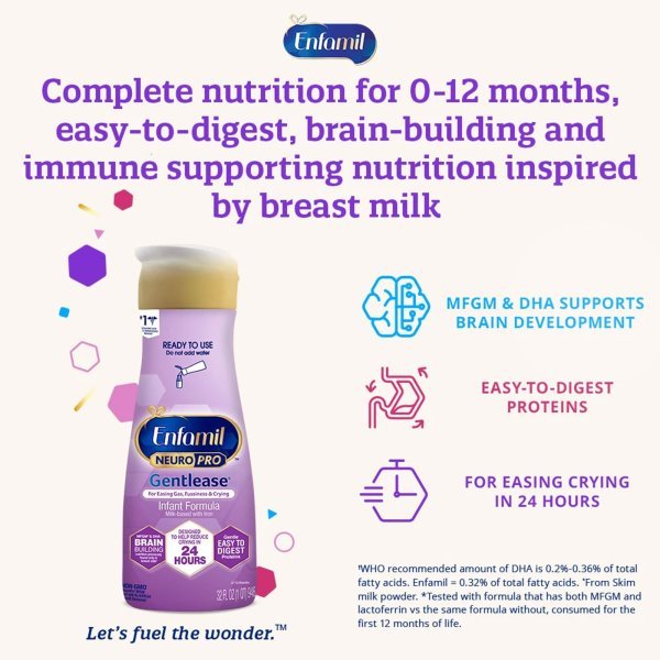 Enfamil NeuroPro Gentlease Ready to Use Infant Formula, 32 oz. Bottle - 1214022_CS - 2 Enfamil NeuroPro Gentlease Ready to Use Infant Formula, 32 oz. Bottle - 1214022_CS - 2