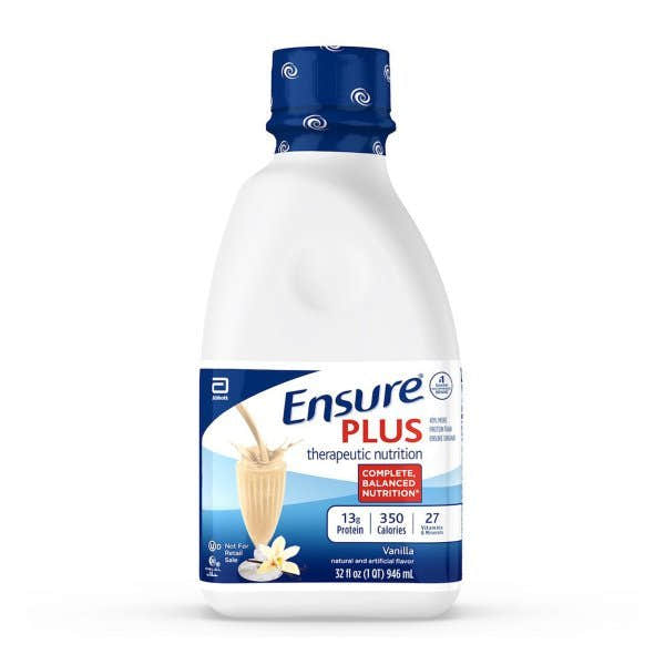 Ensure Plus Vanilla Therapeutic Nutritional Shake 32 oz. Bottle - 513268_CS - 1 Ensure Plus Vanilla Therapeutic Nutritional Shake 32 oz. Bottle - 513268_CS - 1