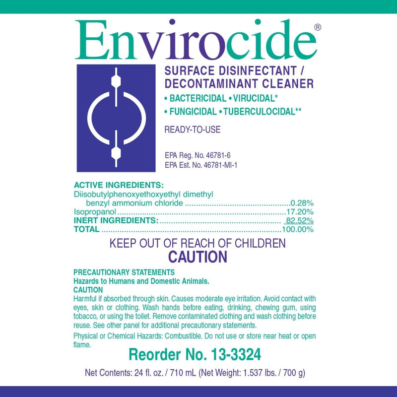Envirocide Surface Disinfectant Cleaner - 379425_BT - 18 Envirocide Surface Disinfectant Cleaner - 379425_BT - 18