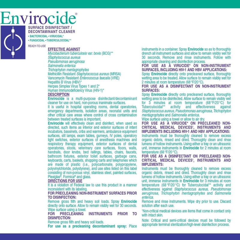 Envirocide Surface Disinfectant Cleaner - 379425_BT - 19 Envirocide Surface Disinfectant Cleaner - 379425_BT - 19