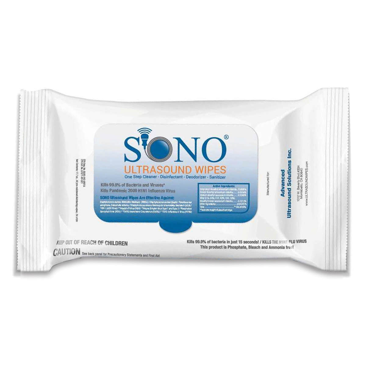 Sono Premoistened Surface Disinfectant Cleaner Wipes, 50ct -Box of 12 Sono Premoistened Surface Disinfectant Cleaner Wipes, 50ct -Box of 12