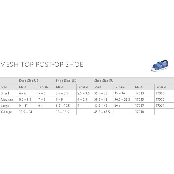 Össur Womens Mesh Top Post-Op Shoe, Large -Each Össur Womens Mesh Top Post-Op Shoe, Large -Each