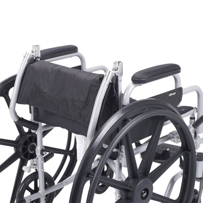 drive Poly-Fly High Strength Lightweight Wheelchair / Flyweight Transport Chair, Black with Silver Finish -Each drive Poly-Fly High Strength Lightweight Wheelchair / Flyweight Transport Chair, Black with Silver Finish -Each