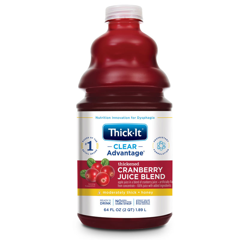 Thick-It Clear Advantage Honey Consistency Thickened Beverage, Cranberry, 64 oz. Bottle -Case of 4 Thick-It Clear Advantage Honey Consistency Thickened Beverage, Cranberry, 64 oz. Bottle -Case of 4