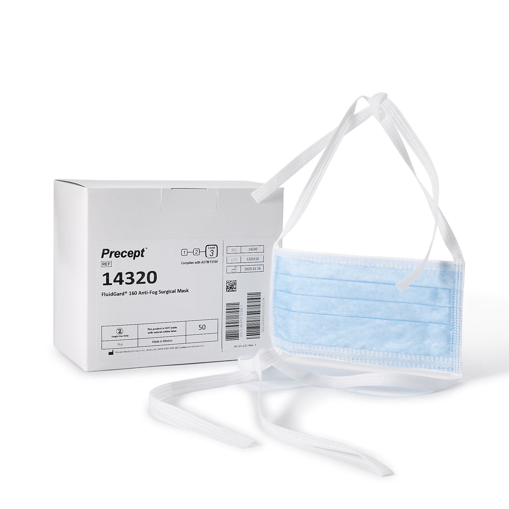 FluidGard 160 Surgical Mask -Case of 300 FluidGard 160 Surgical Mask -Case of 300