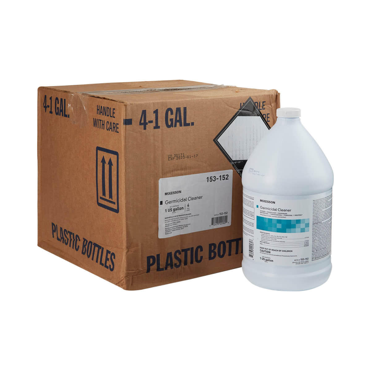 McKesson Germicidal Surface Disinfectant Cleaner, 1 gal.. Jug -Case of 4 McKesson Germicidal Surface Disinfectant Cleaner, 1 gal.. Jug -Case of 4