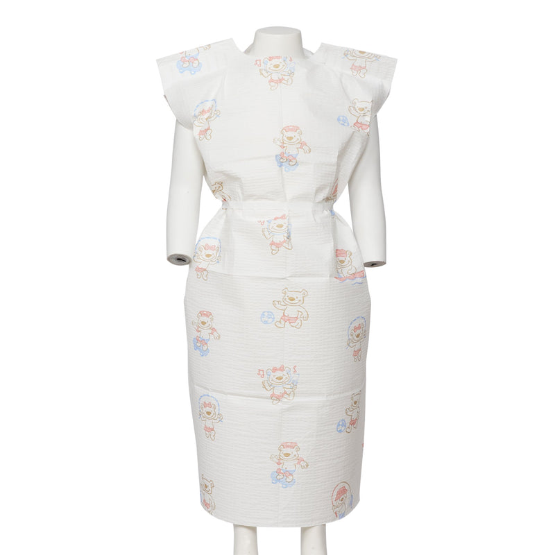 Graham Medical Products Disposable Patient Exam Gown, Child Size, Activity Bears Print -Case of 50 Graham Medical Products Disposable Patient Exam Gown, Child Size, Activity Bears Print -Case of 50