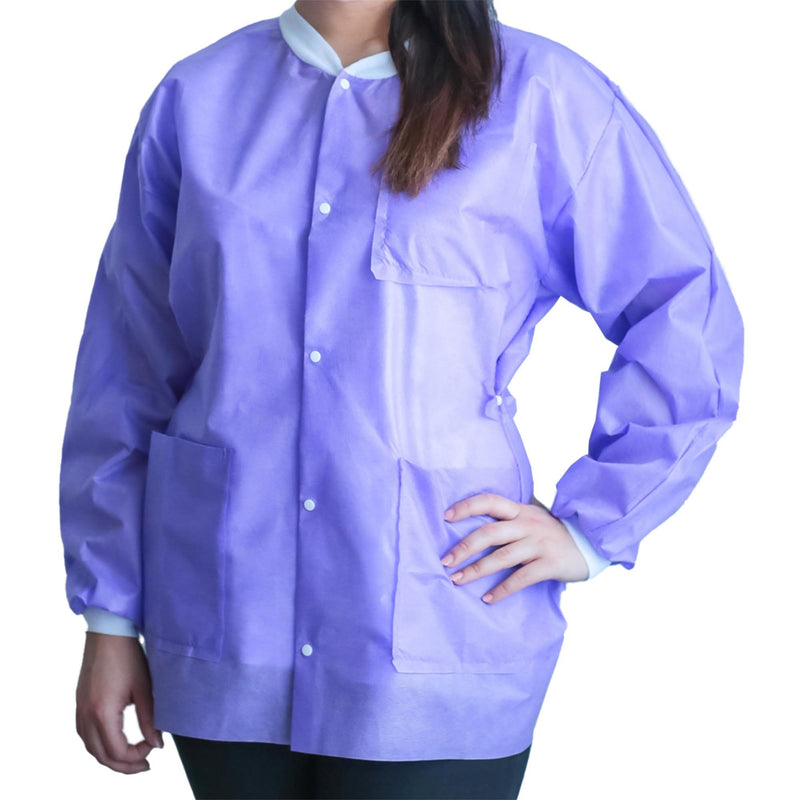 Lab Jacket FitMe Hip Length, Purple, Medium -Bag of 10 Lab Jacket FitMe Hip Length, Purple, Medium -Bag of 10