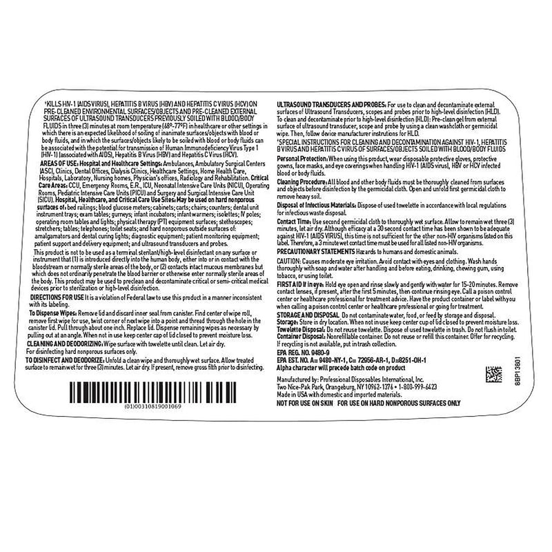 Sani-Cloth AF3 Surface Disinfectant Cleaner Wipe, Large Canister -Can of 1 Sani-Cloth AF3 Surface Disinfectant Cleaner Wipe, Large Canister -Can of 1