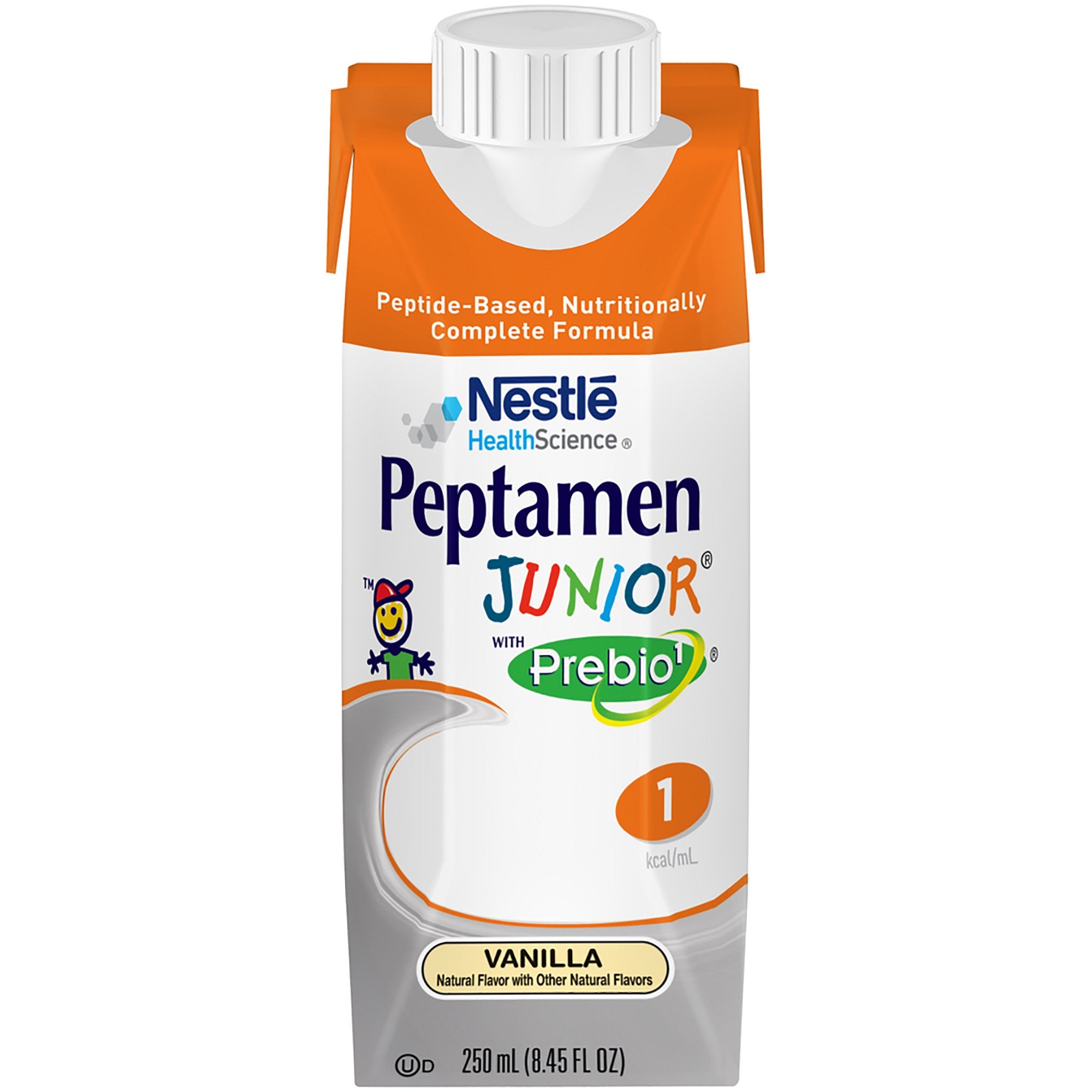 Peptamen Junior with Prebio1 Pediatric Oral Supplement / Tube Feeding Formula, Vanilla, 8.45 oz. Tetra Prisma -Case of 24 Peptamen Junior with Prebio1 Pediatric Oral Supplement / Tube Feeding Formula, Vanilla, 8.45 oz. Tetra Prisma -Case of 24