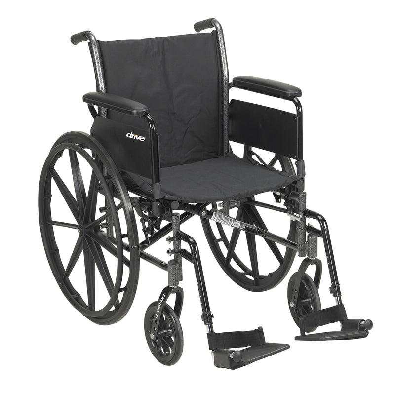 drive Cruiser III Dual Axle Lightweight Wheelchair Full Length Arm Elevating Legrest, 18-inch Seat Width -Each drive Cruiser III Dual Axle Lightweight Wheelchair Full Length Arm Elevating Legrest, 18-inch Seat Width -Each