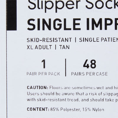 McKesson Slipper Socks, X-Large, Tan -Case of 48 McKesson Slipper Socks, X-Large, Tan -Case of 48