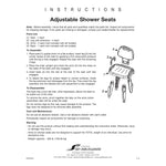 Maddak Adjustable Shower Seat with Arms and Back -Each Maddak Adjustable Shower Seat with Arms and Back -Each