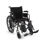 Mckesson Lightweight Dual Axle Wheelchair Desk Length Arms Elevating Footrest, 18 Inch Seat Width -Each Mckesson Lightweight Dual Axle Wheelchair Desk Length Arms Elevating Footrest, 18 Inch Seat Width -Each