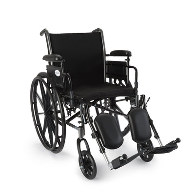 Mckesson Lightweight Dual Axle Wheelchair Desk Length Arms Elevating Footrest, 18 Inch Seat Width -Each Mckesson Lightweight Dual Axle Wheelchair Desk Length Arms Elevating Footrest, 18 Inch Seat Width -Each