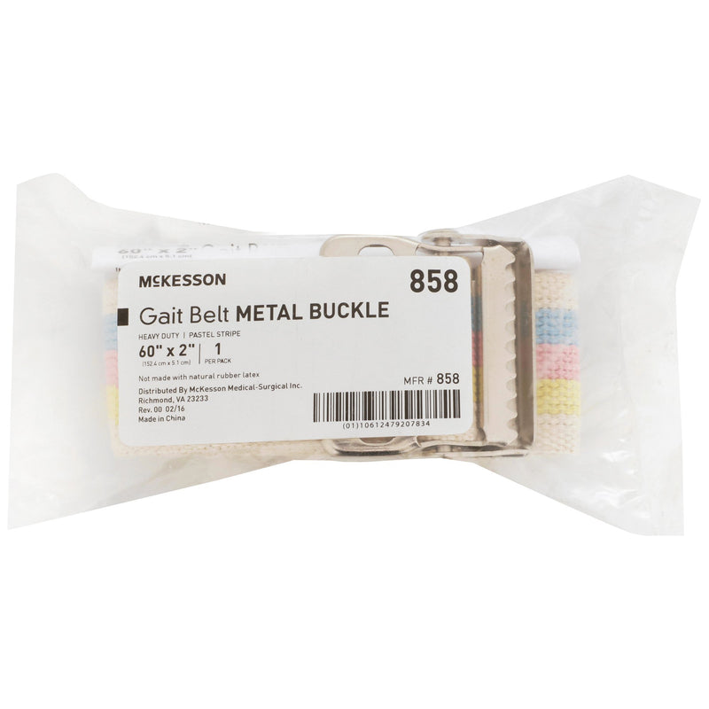 McKesson Gait Belt Heavy Duty, 60 Inch, Pastel Stripe -Case of 48 McKesson Gait Belt Heavy Duty, 60 Inch, Pastel Stripe -Case of 48