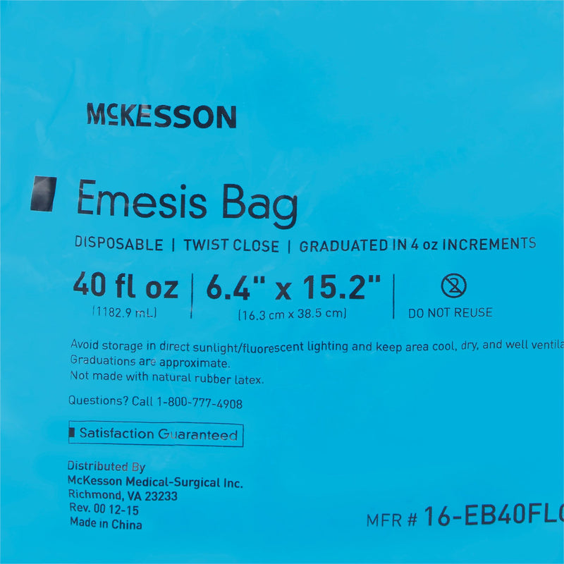 McKesson Emesis Bag -Case of 100 McKesson Emesis Bag -Case of 100