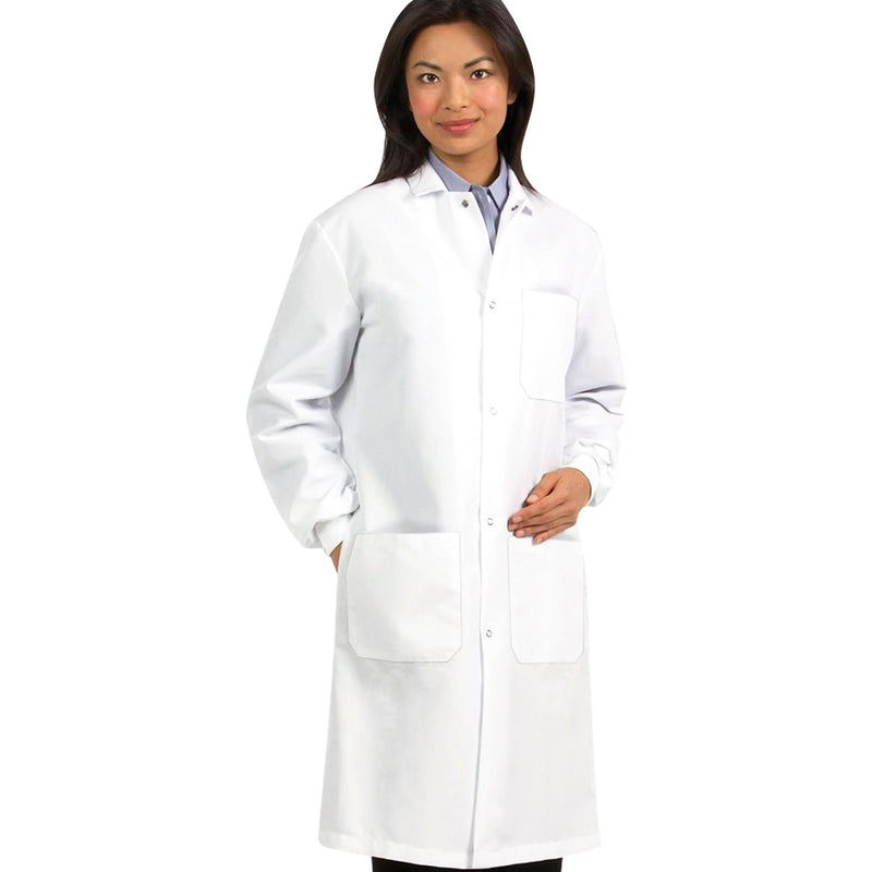 Fashion Seal Healthcare Knit Cuff Lab Coat, Medium, White -Each Fashion Seal Healthcare Knit Cuff Lab Coat, Medium, White -Each