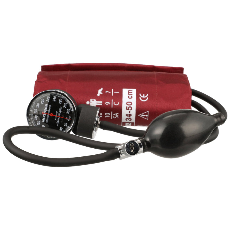 McKesson LUMEON Deluxe Aneroid Sphygmomanometer, Burgundy, Adult, Arm -Case of 20 McKesson LUMEON Deluxe Aneroid Sphygmomanometer, Burgundy, Adult, Arm -Case of 20