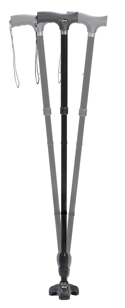 Flex-N-Go Aluminum Folding Cane, 32½ – 39½ Inch Height - 1118880_EA - 1 Flex-N-Go Aluminum Folding Cane, 32½ – 39½ Inch Height - 1118880_EA - 1