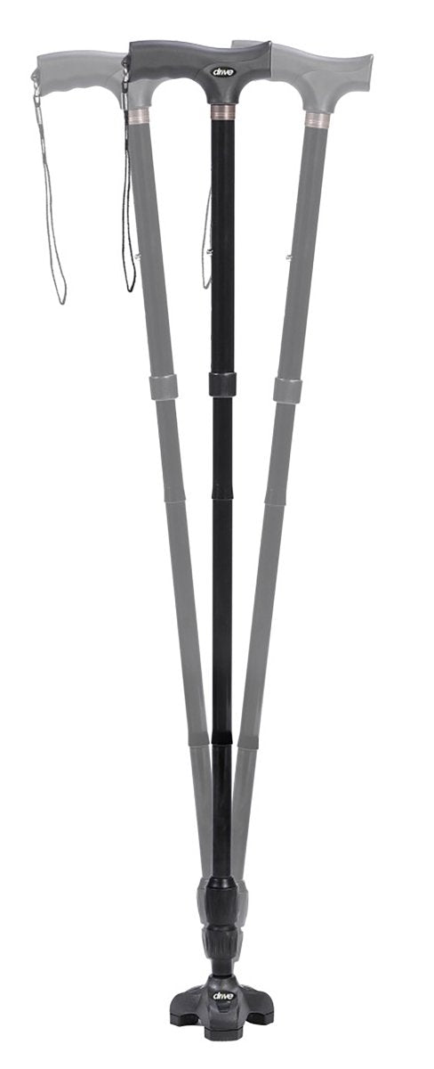 Flex-N-Go Aluminum Folding Cane, 32½ – 39½ Inch Height - 1118880_EA - 1 Flex-N-Go Aluminum Folding Cane, 32½ – 39½ Inch Height - 1118880_EA - 1