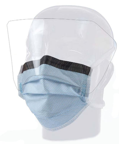 FluidGard 160 Anti-fog Surgical Mask with Eye Shield - 1079087_BX - 1 FluidGard 160 Anti-fog Surgical Mask with Eye Shield - 1079087_BX - 1
