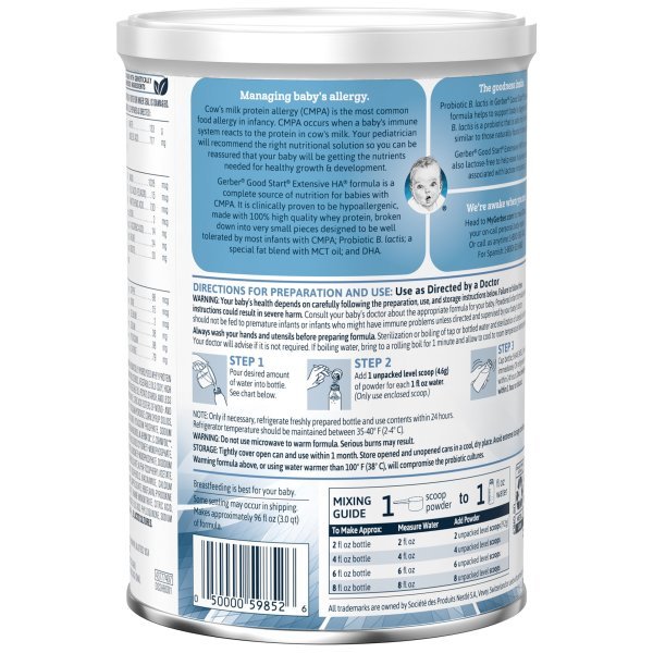 Gerber Extensive HA Powder Infant Formula, 14.1 oz. Can - 979091_CS - 3 Gerber Extensive HA Powder Infant Formula, 14.1 oz. Can - 979091_CS - 3
